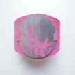 ABSTRACT AW22/23 - ZEMSE x KONTUR FASHION - Karkötő íves bőrrel, rózsaszín