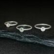 Deco kör ezüst gyűrű smaragddal