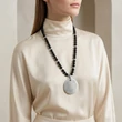 Kép 2/5 - OLD HOLLYWOOD AW21/22 - Hosszú gyöngysor - ónix