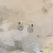 Deco kör ezüst fülbevaló tsavorit gránáttal