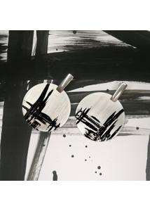ABSTRACT AW22/23 - Nagy kör fülbevaló, fekete