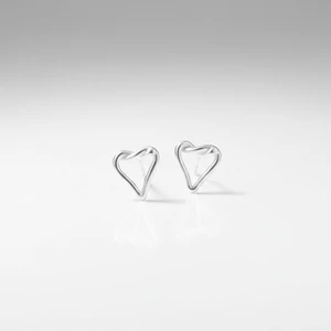 NIMFA - Szív ezüst fülbevaló