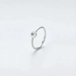 Deco ezüst gyűrű iolittal