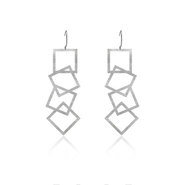 FUSION AW25/26 - Hosszú fülbevaló négyzetekből